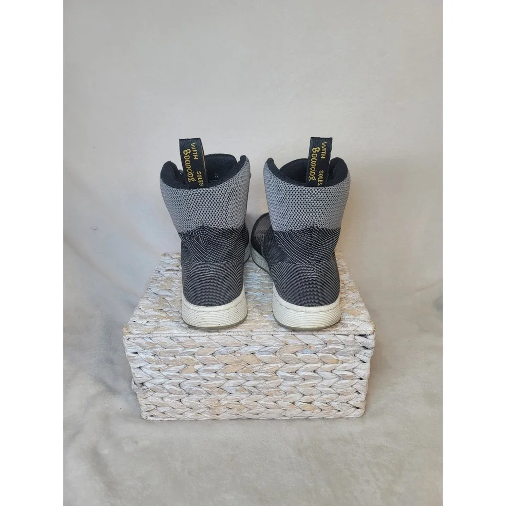 Dr. Martens Rigal Y2K Knit Boots Mens 10 Grey Black Mesh Lightweight Gorpcore